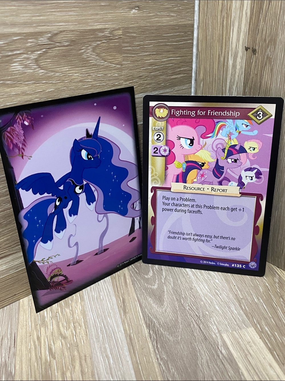 Purple My Little Pony Trading Card and Sleeve pinkie pie rainbow dash